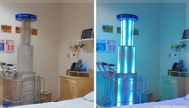 Startup desenvolve equipamento para esterilização remota de ambientes