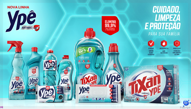 Ypê lança linha completa de produtos com ação bactericida