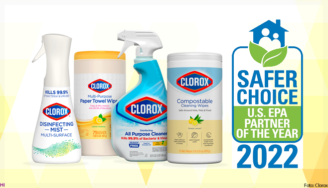 EPA novamente nomeia a Clorox como parceira do ano mais segura