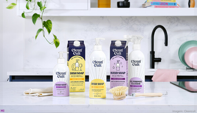 Cleancult aposta em garrafas de alumínio para produtos de limpeza