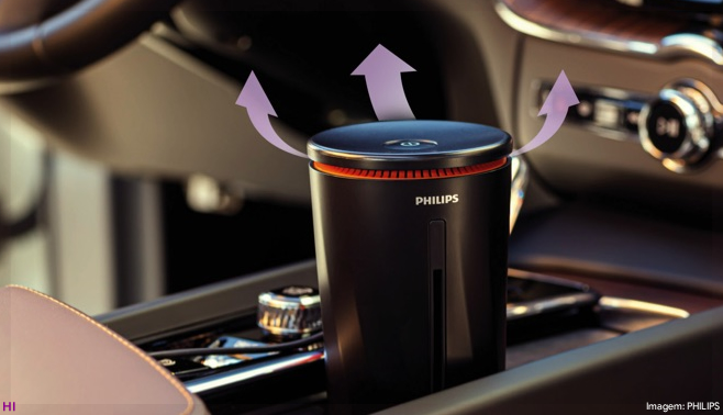 Difusor inteligente da Philips para carros oferece fragrâncias funcionais